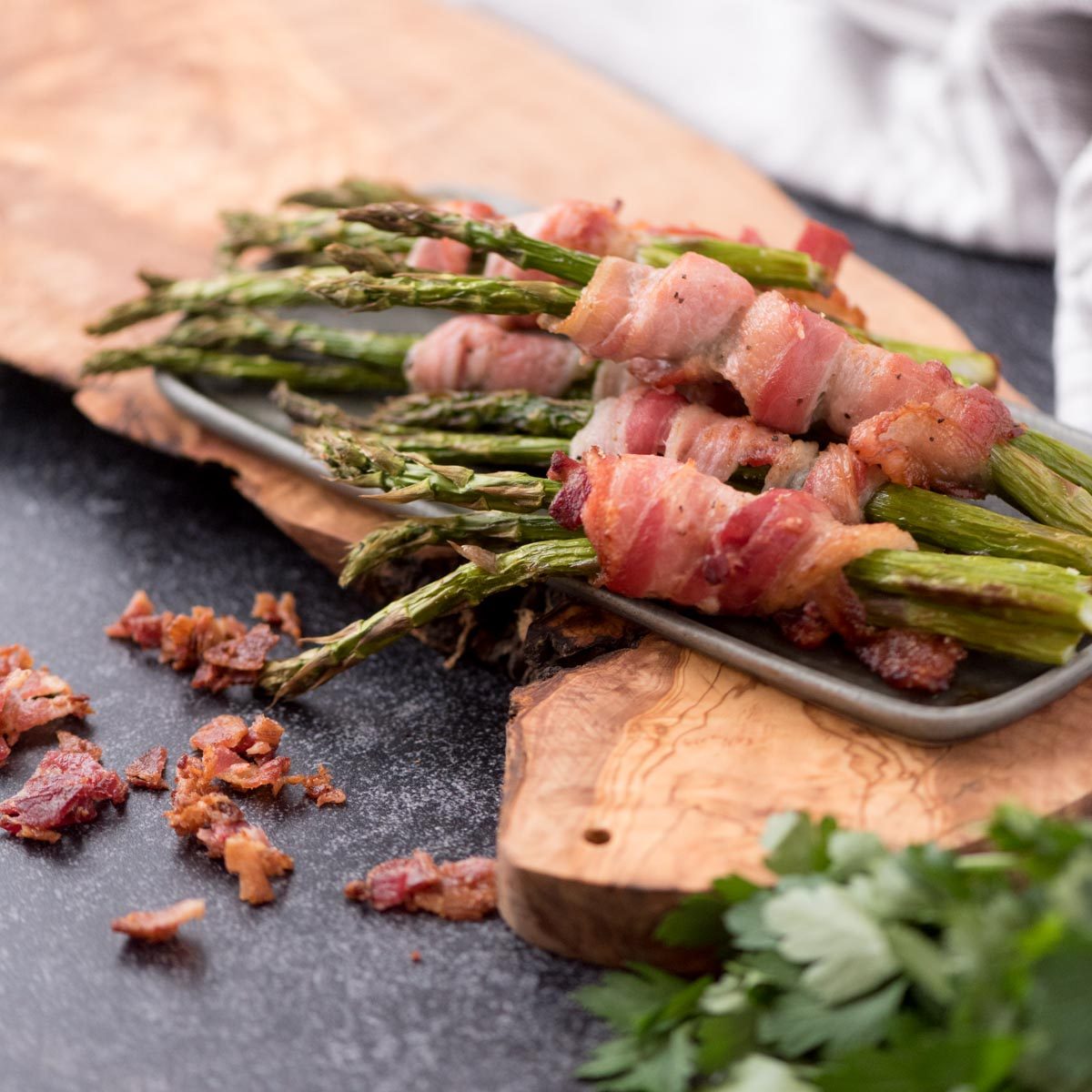 From-scratch Air Fryer Bacon Wrapped Asparagus