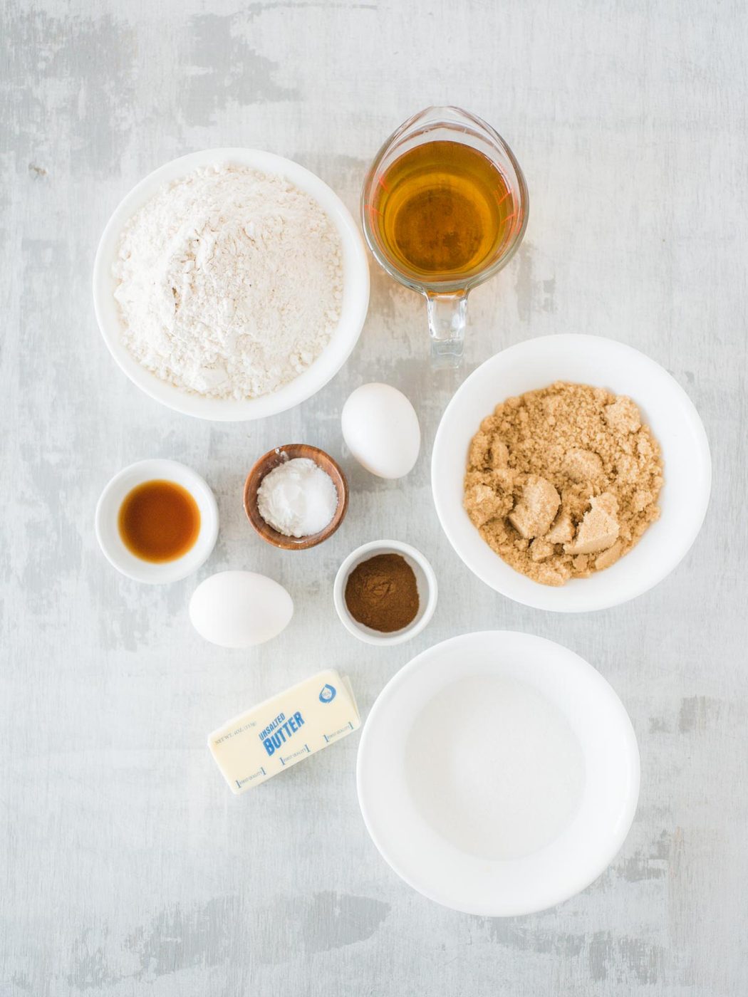 ingredients for apple cider cupcakes