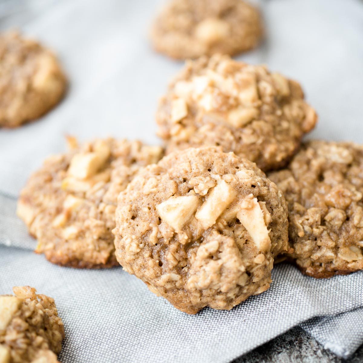 From-scratch Apple Cinnamon Oatmeal Cookies