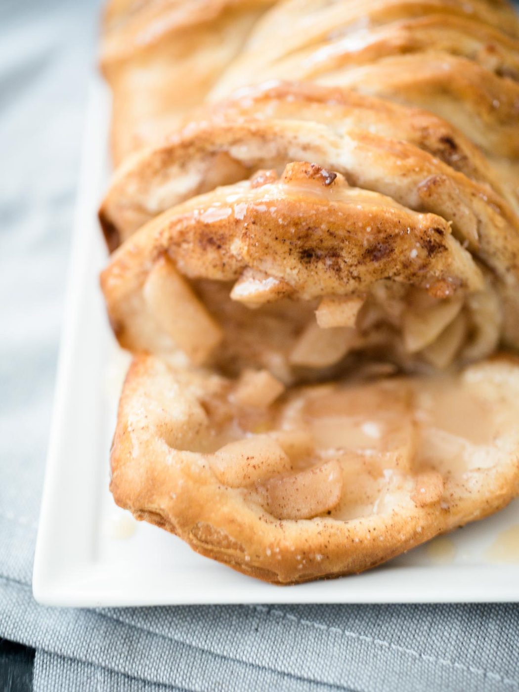bread on a white plate