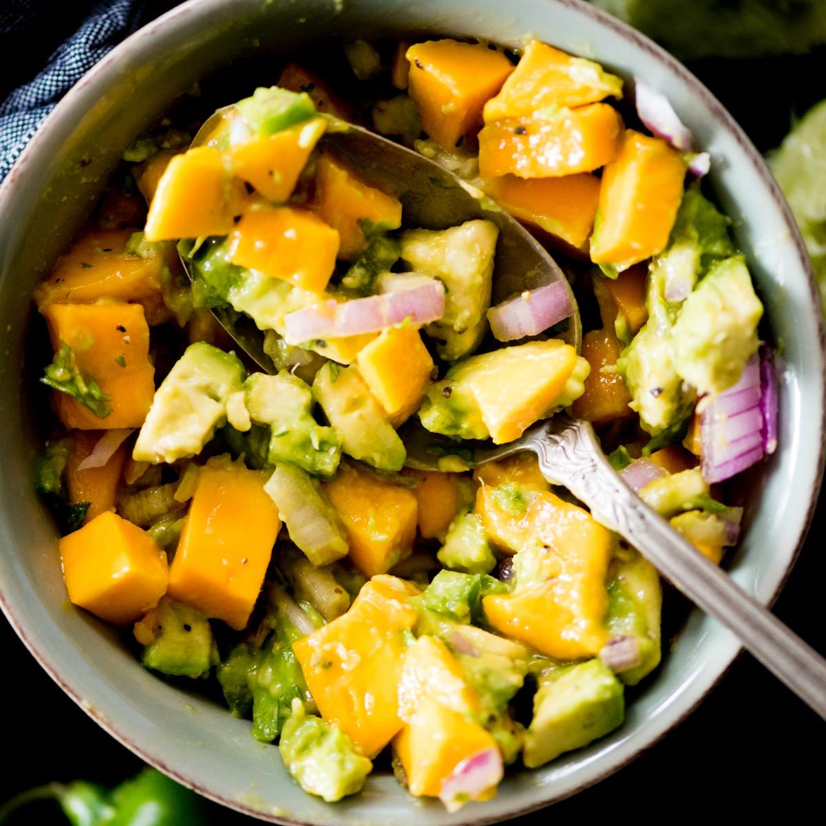 From-scratch Avocado Mango Salsa