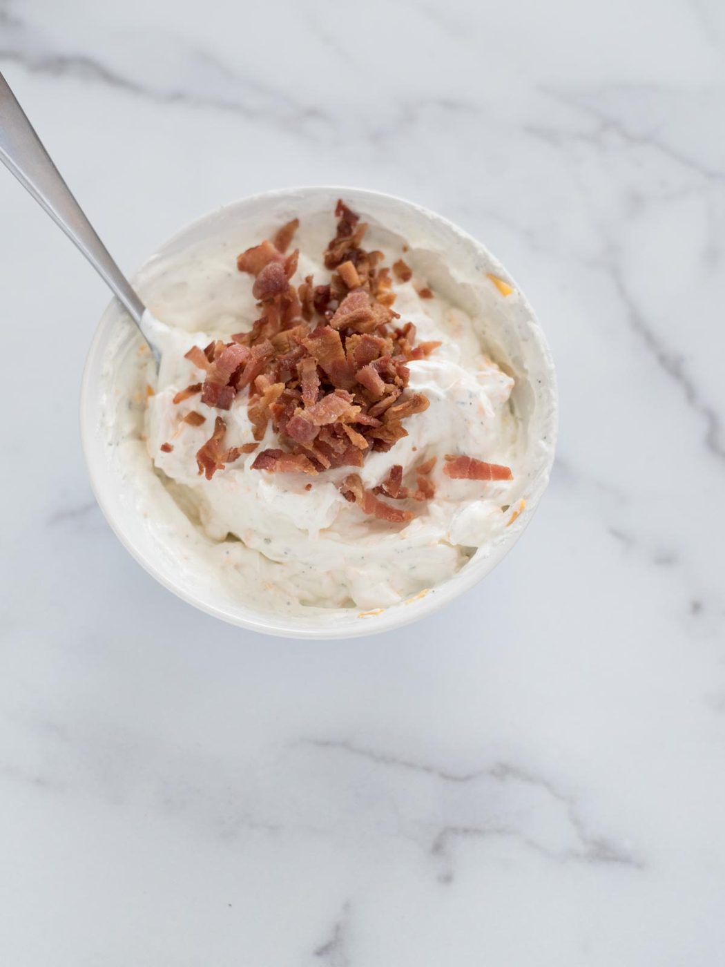 bacon added to the dip