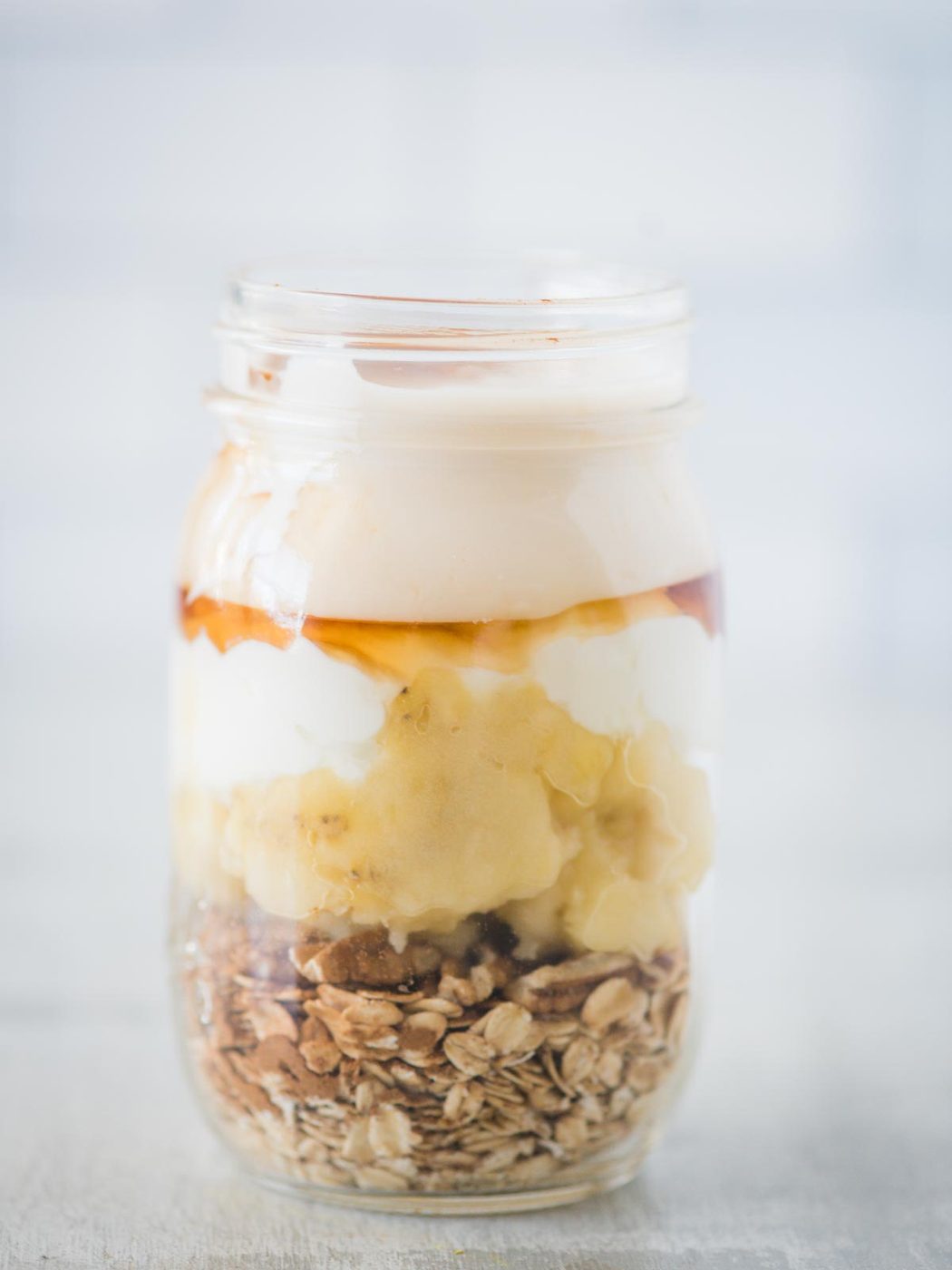 almond milk added to jar of ingredients