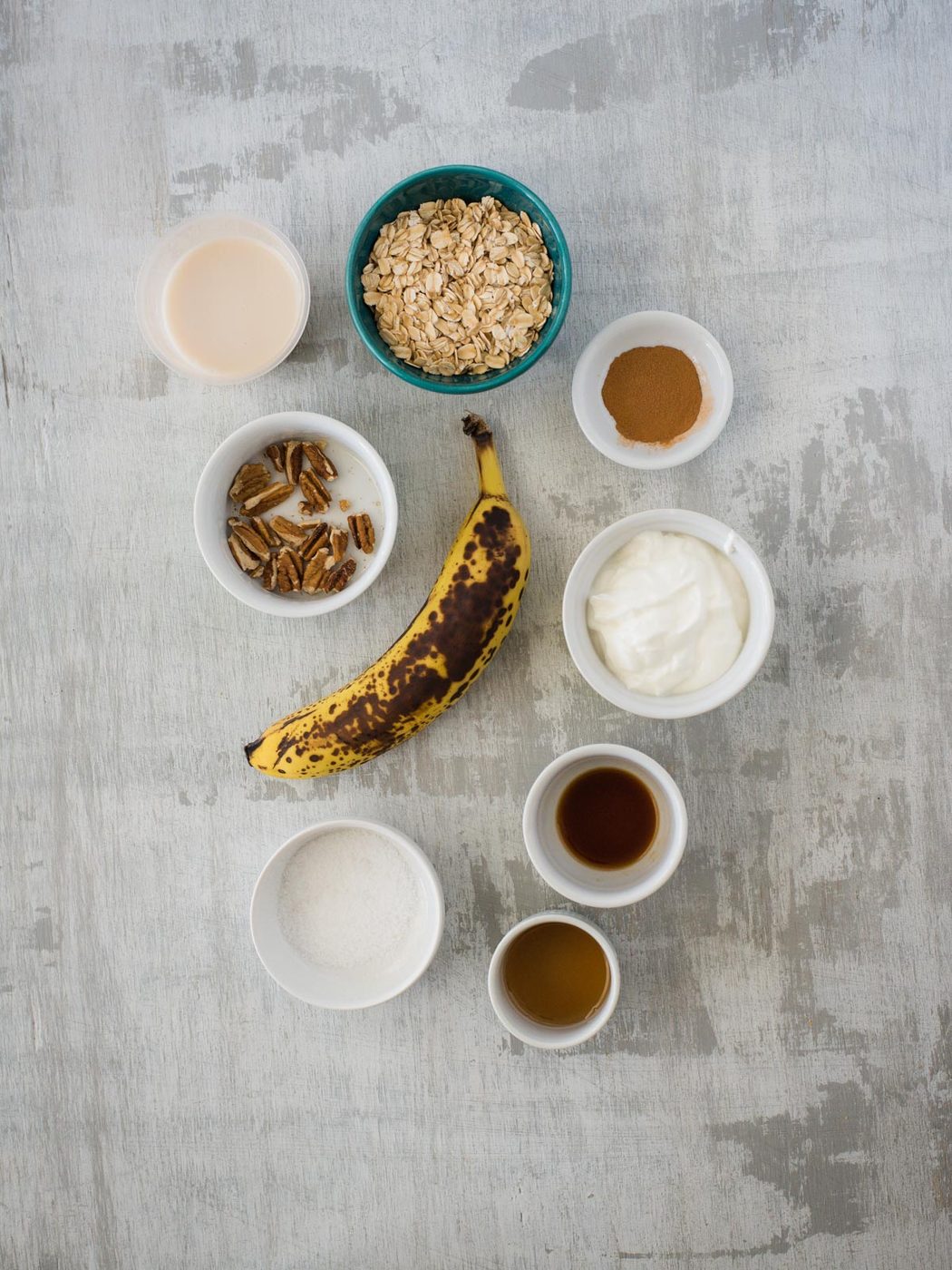 ingredients for banana bread overnight oats