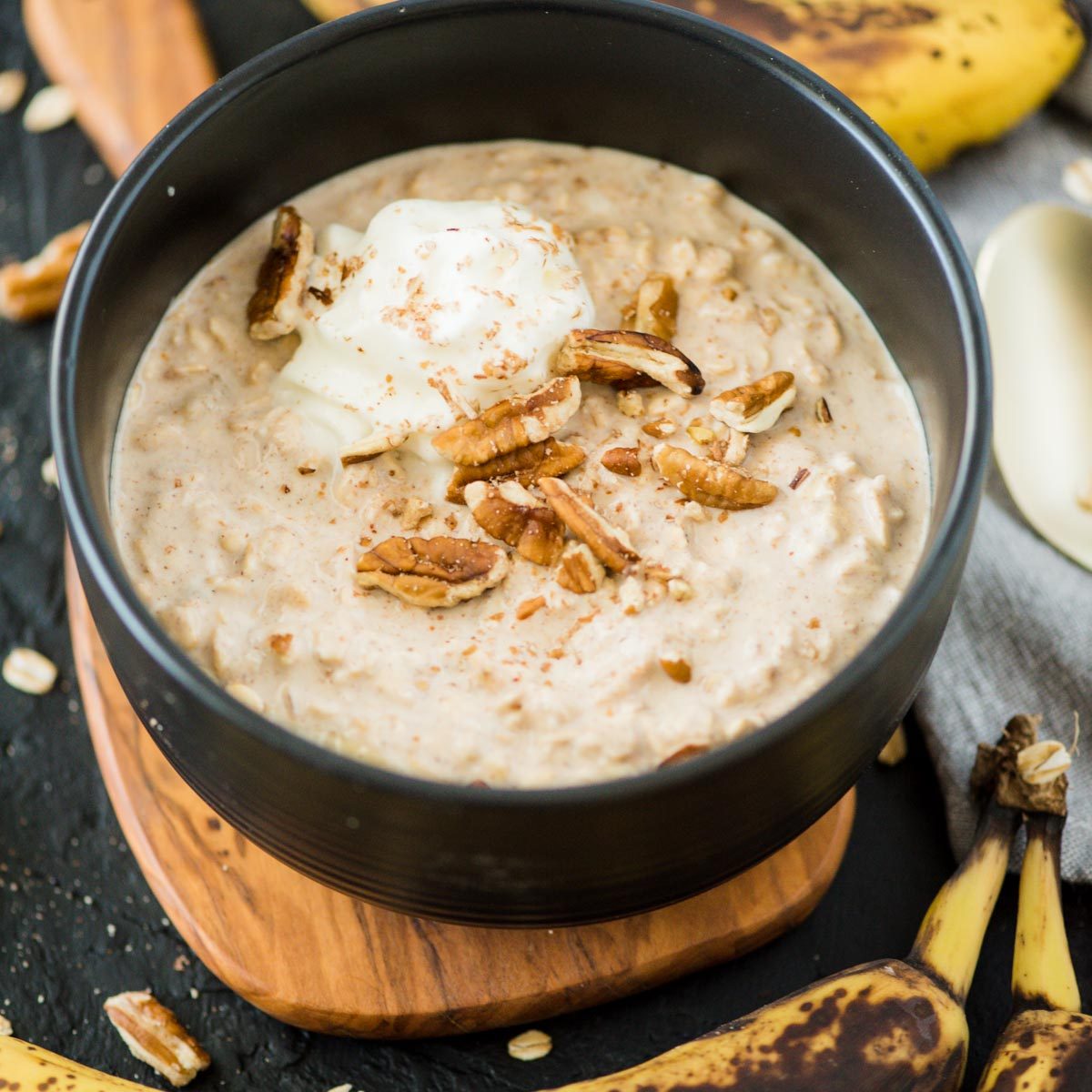 Banana Nut Bread Overnight Oats at home
