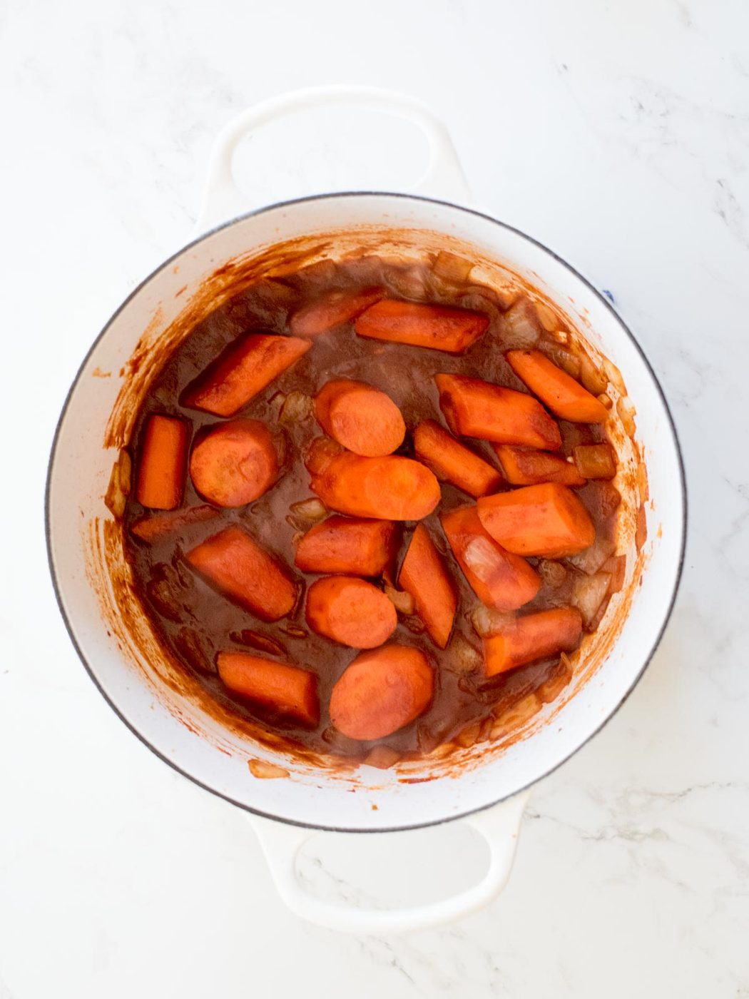wine simmered down in the process of making beef stew