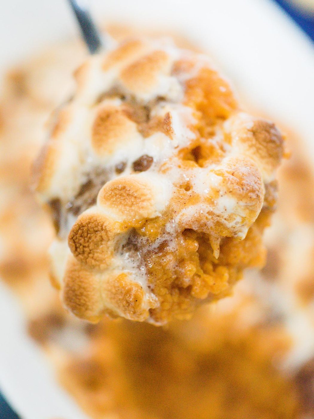 spoonful of sweet potato casserole