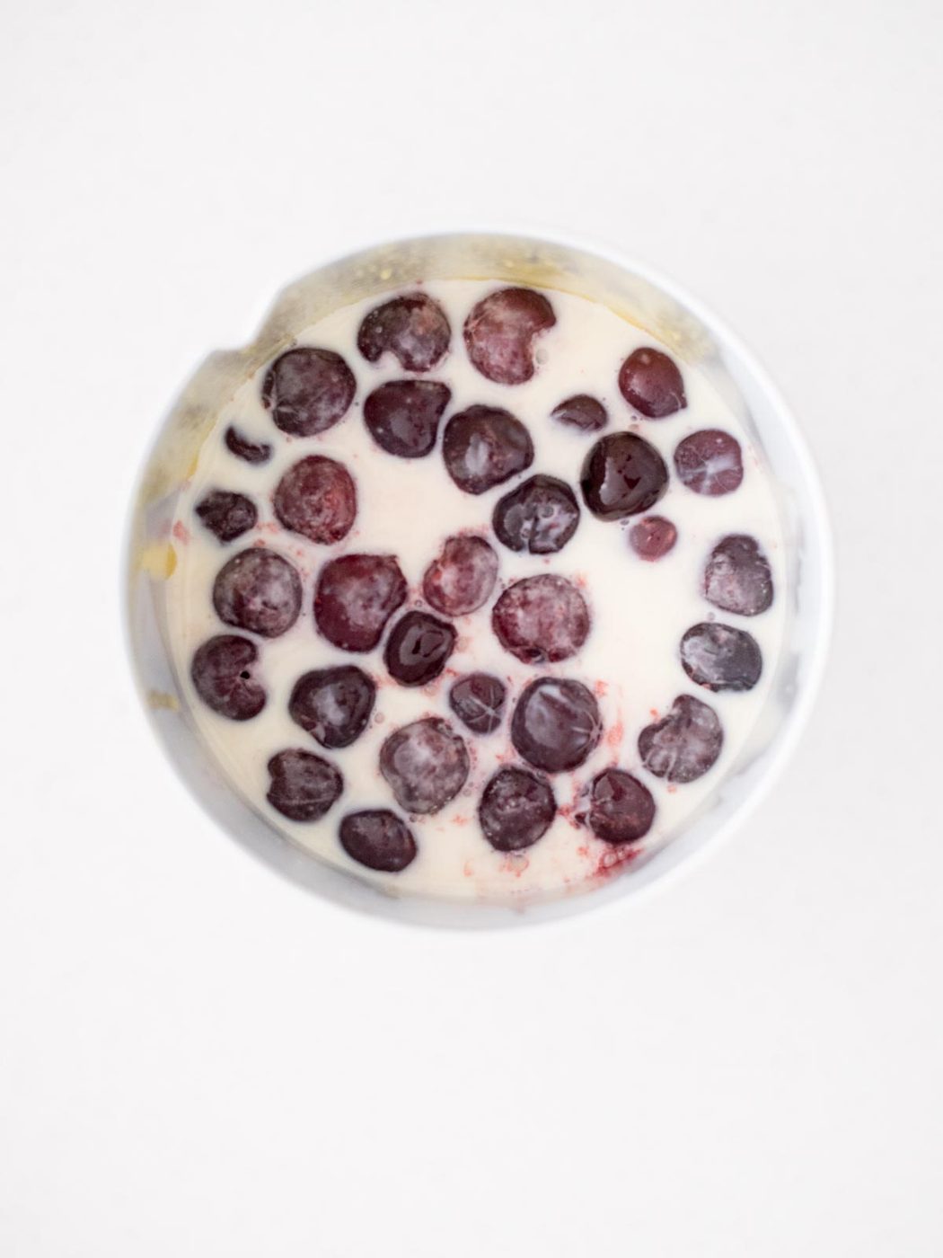 cherries mixed into the ice cream base
