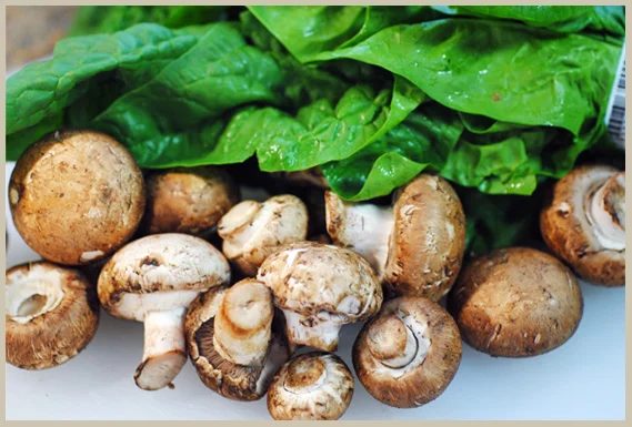 Mushrooms and Spinach