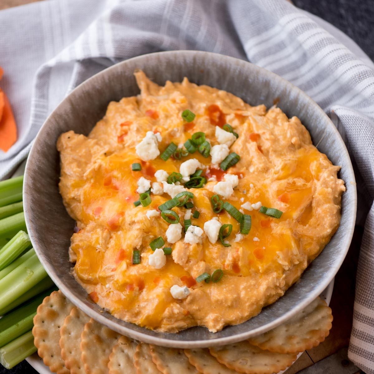 Slow Cooker Buffalo Chicken Dip at home