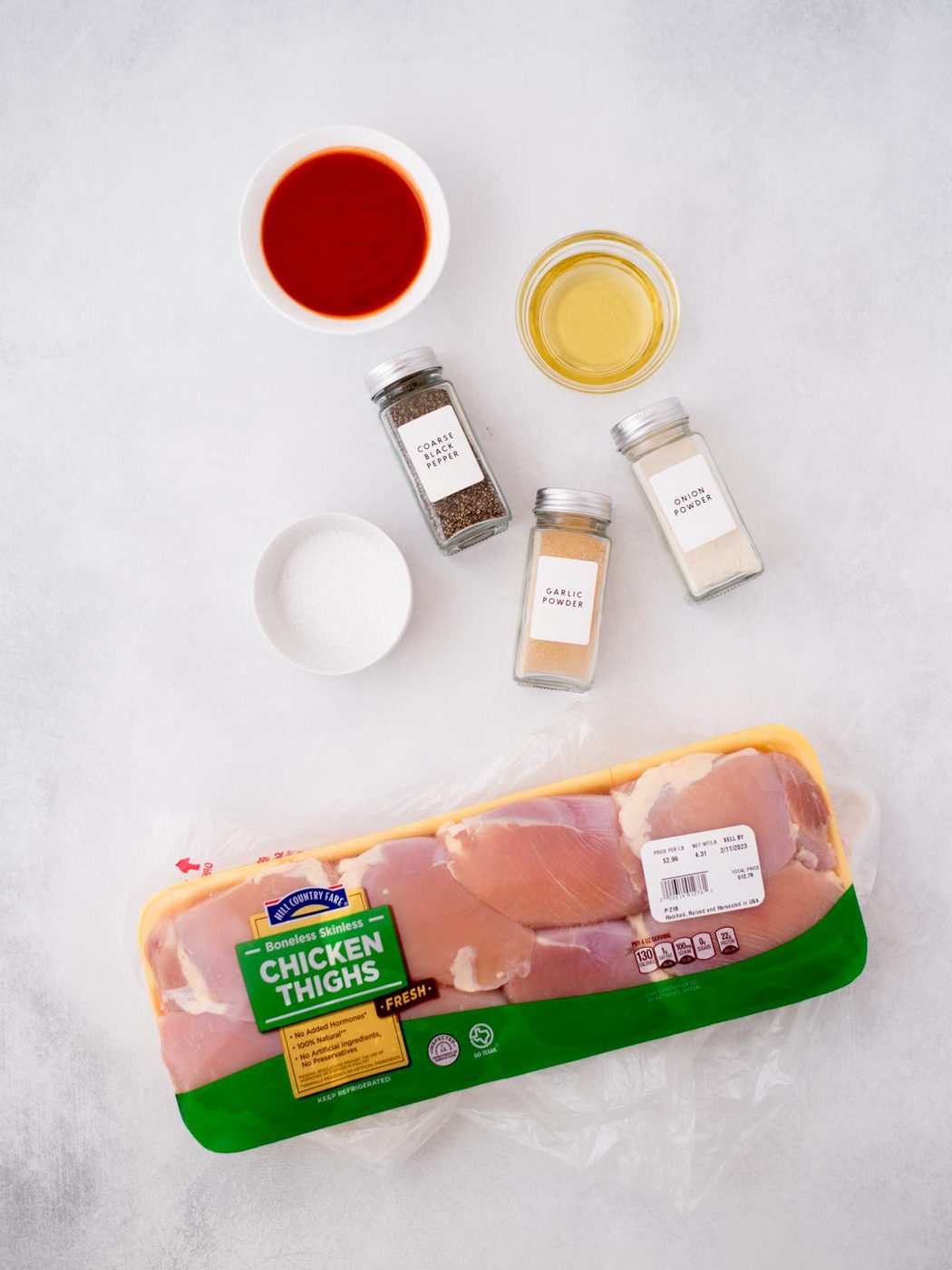 ingredients to make buffalo chicken thighs