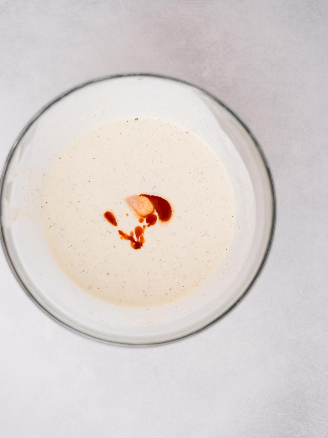 Buffalo sauce added to the mayo mixture.