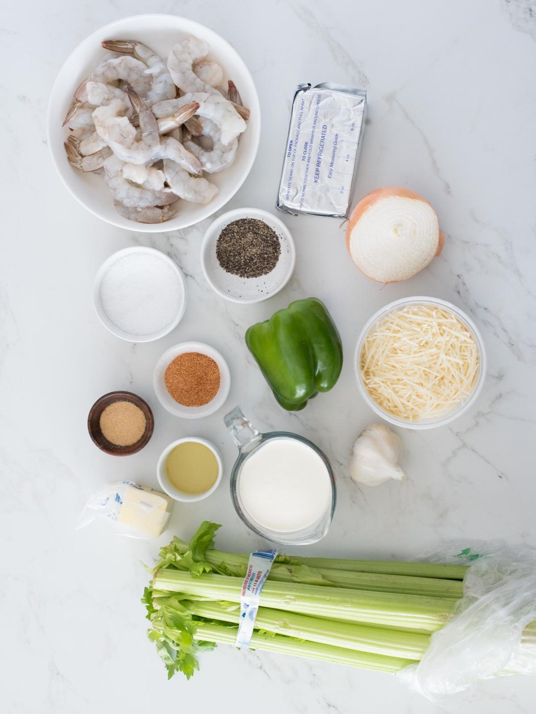 ingredients for cajun shrimp alfredo