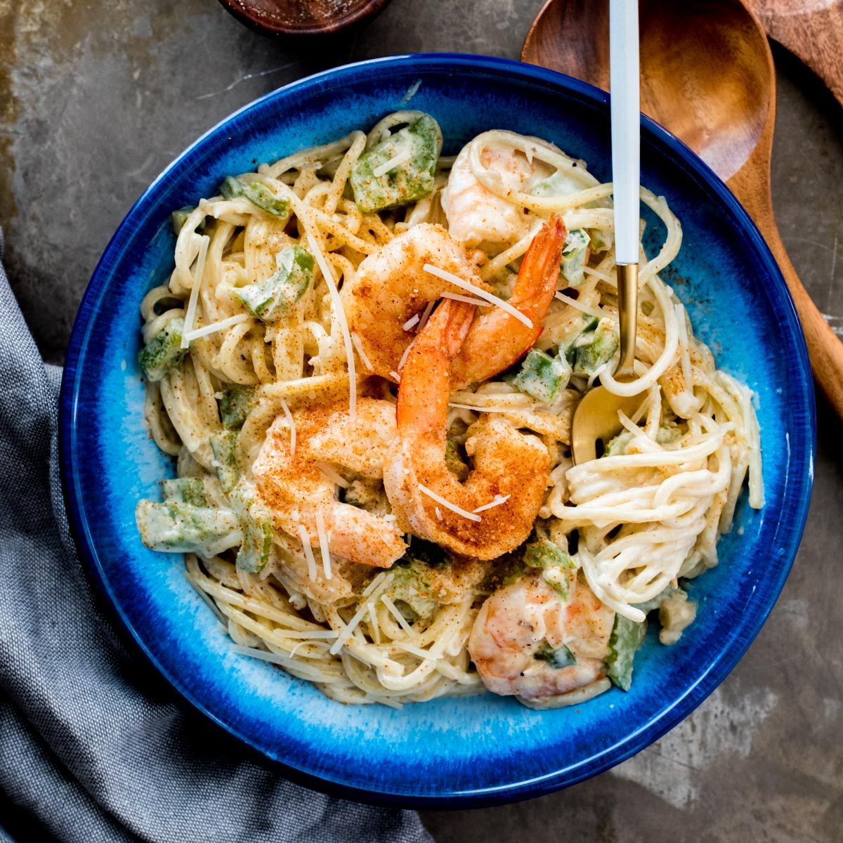 Home-style Cajun Shrimp Alfredo Pasta