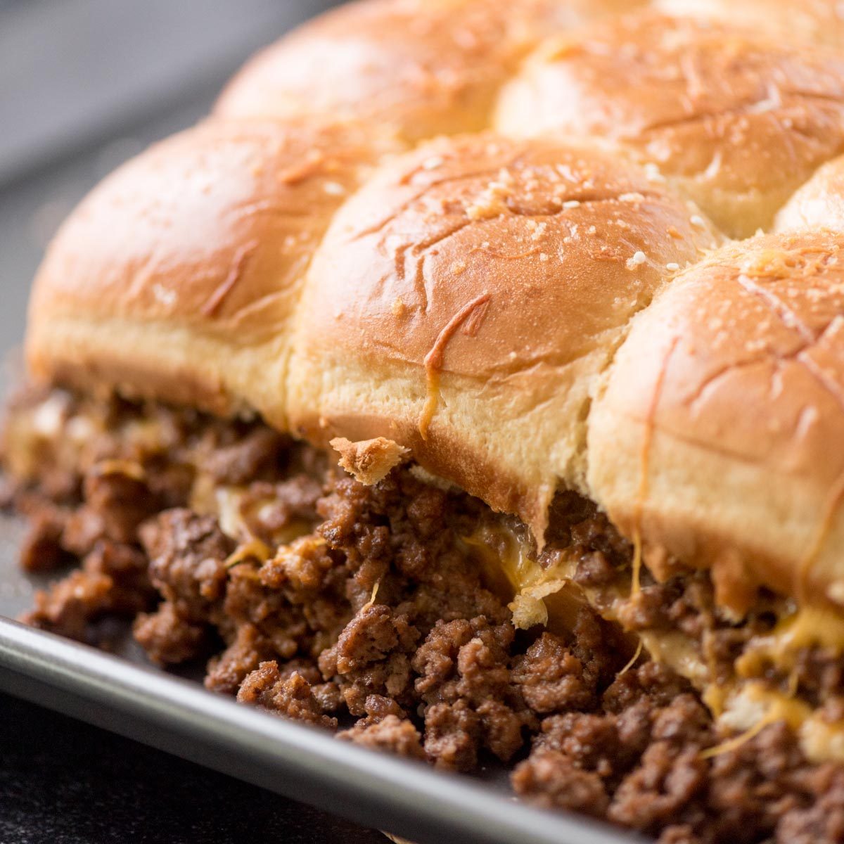 Cheeseburger Sliders and Hawaiian Rolls