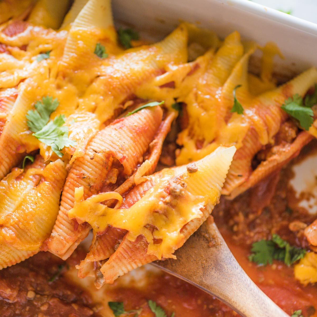 Taco Stuffed Shells and Cream Cheese