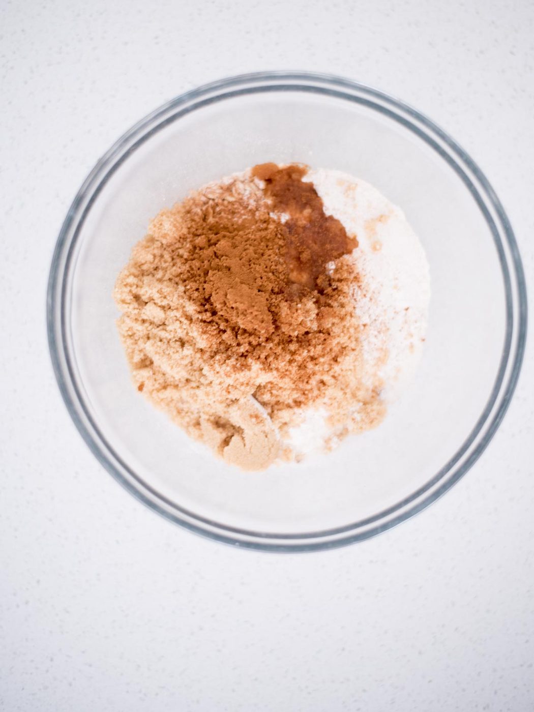 crisp topping ingredients in a mixing bowl