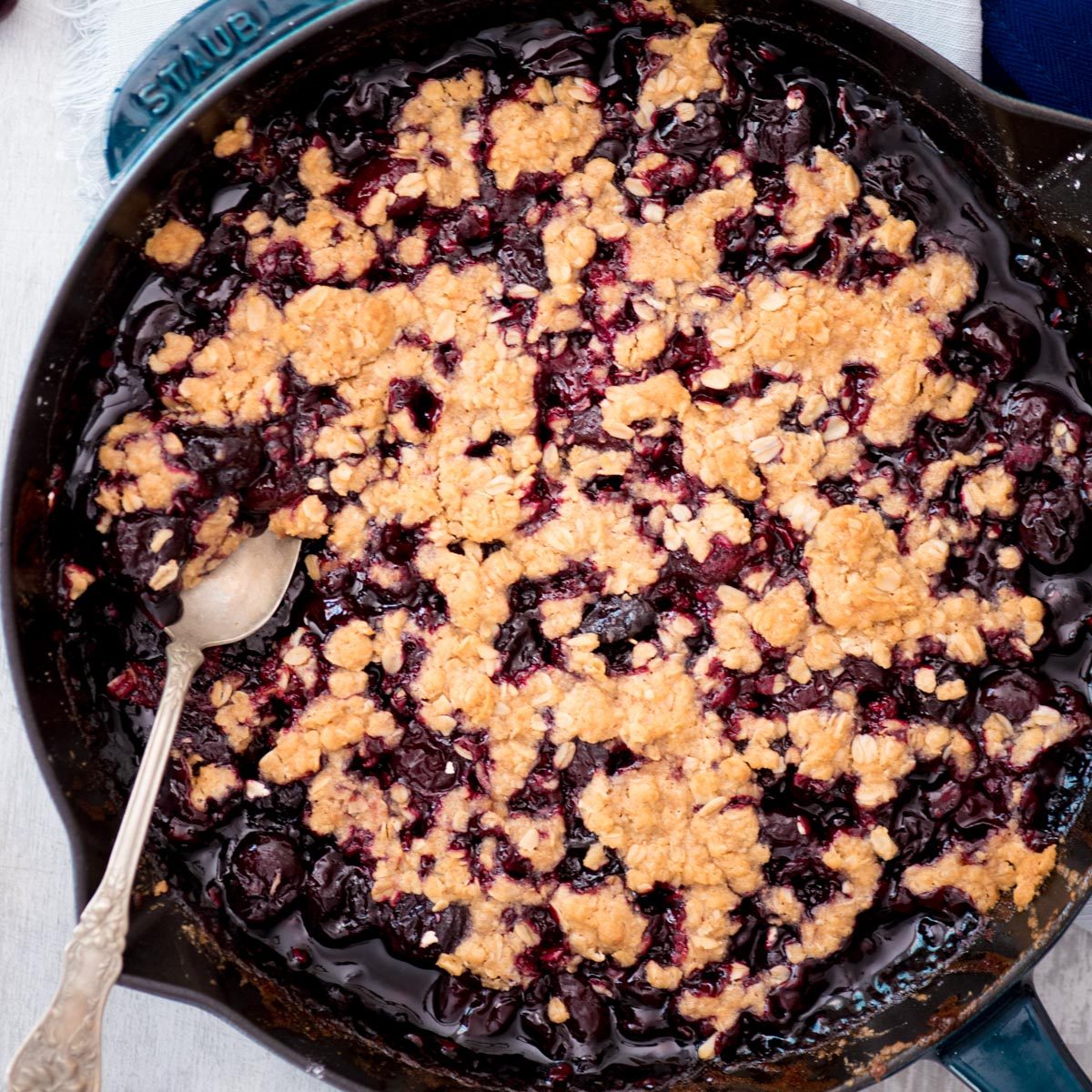 Cherry Crisp and Fresh Cherries