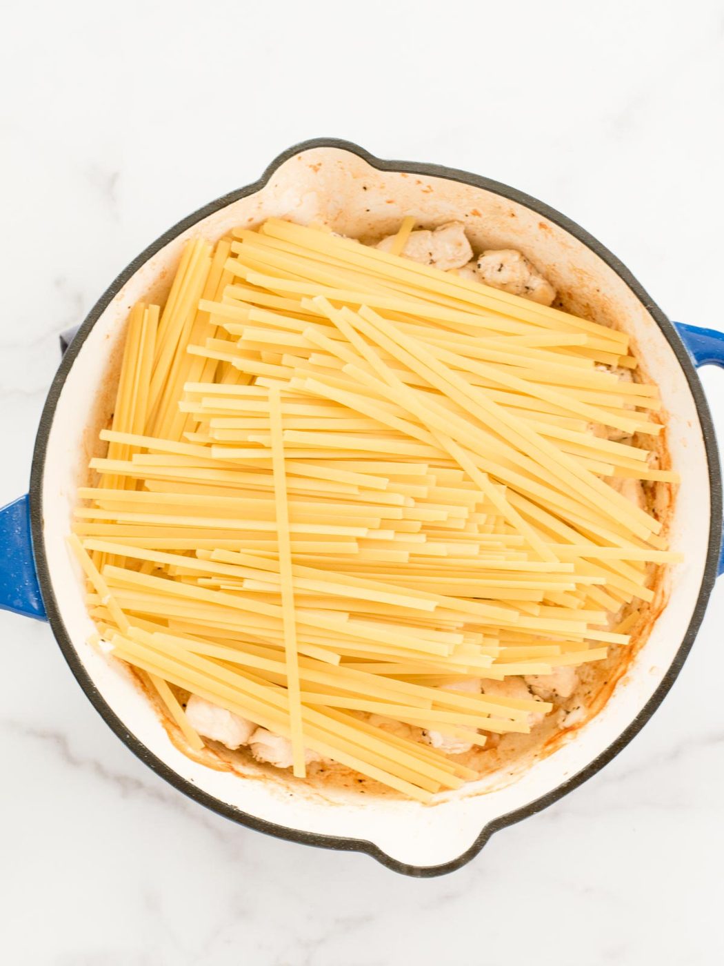 pasta in a skillet