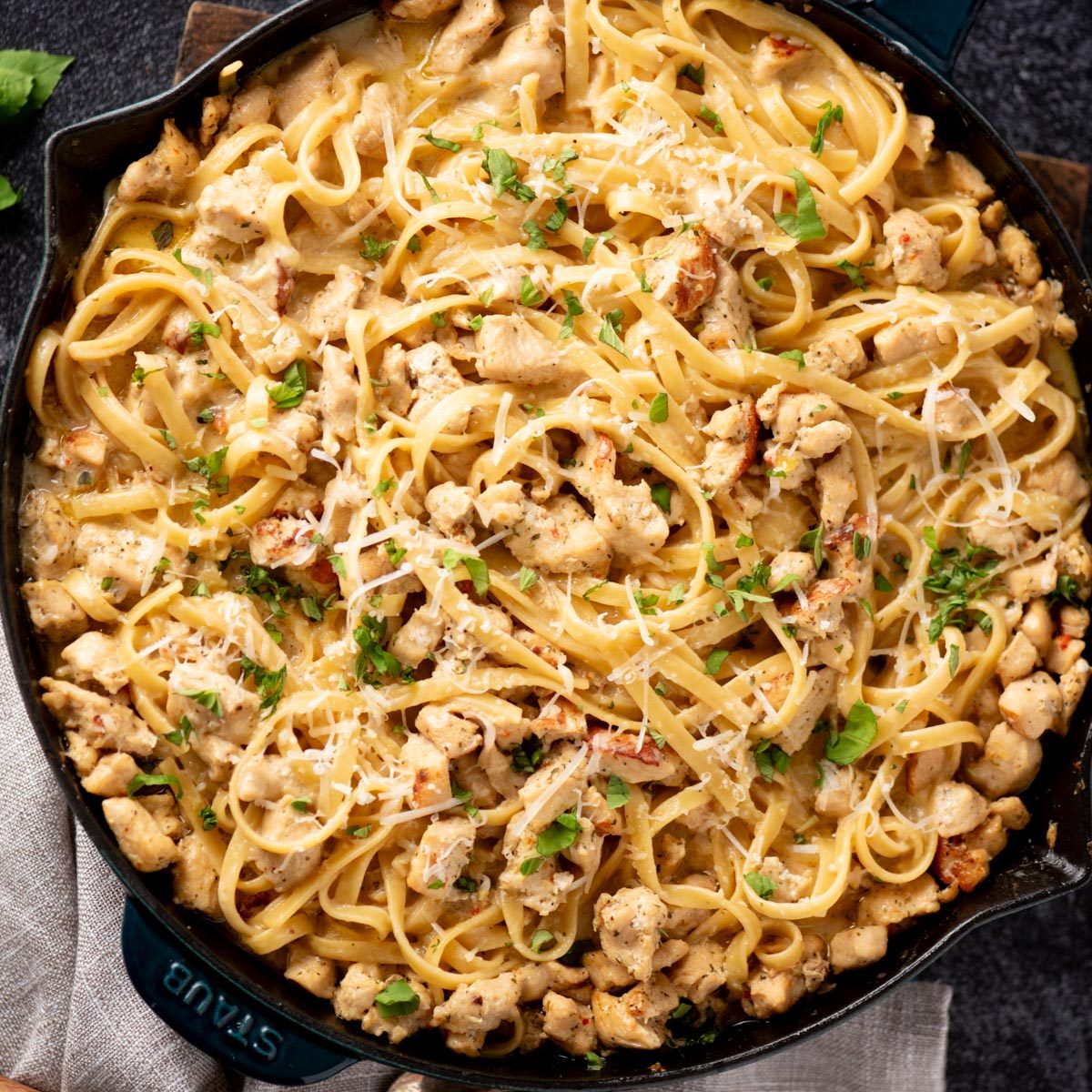 One Pot Chicken Alfredo and Cream Cheese