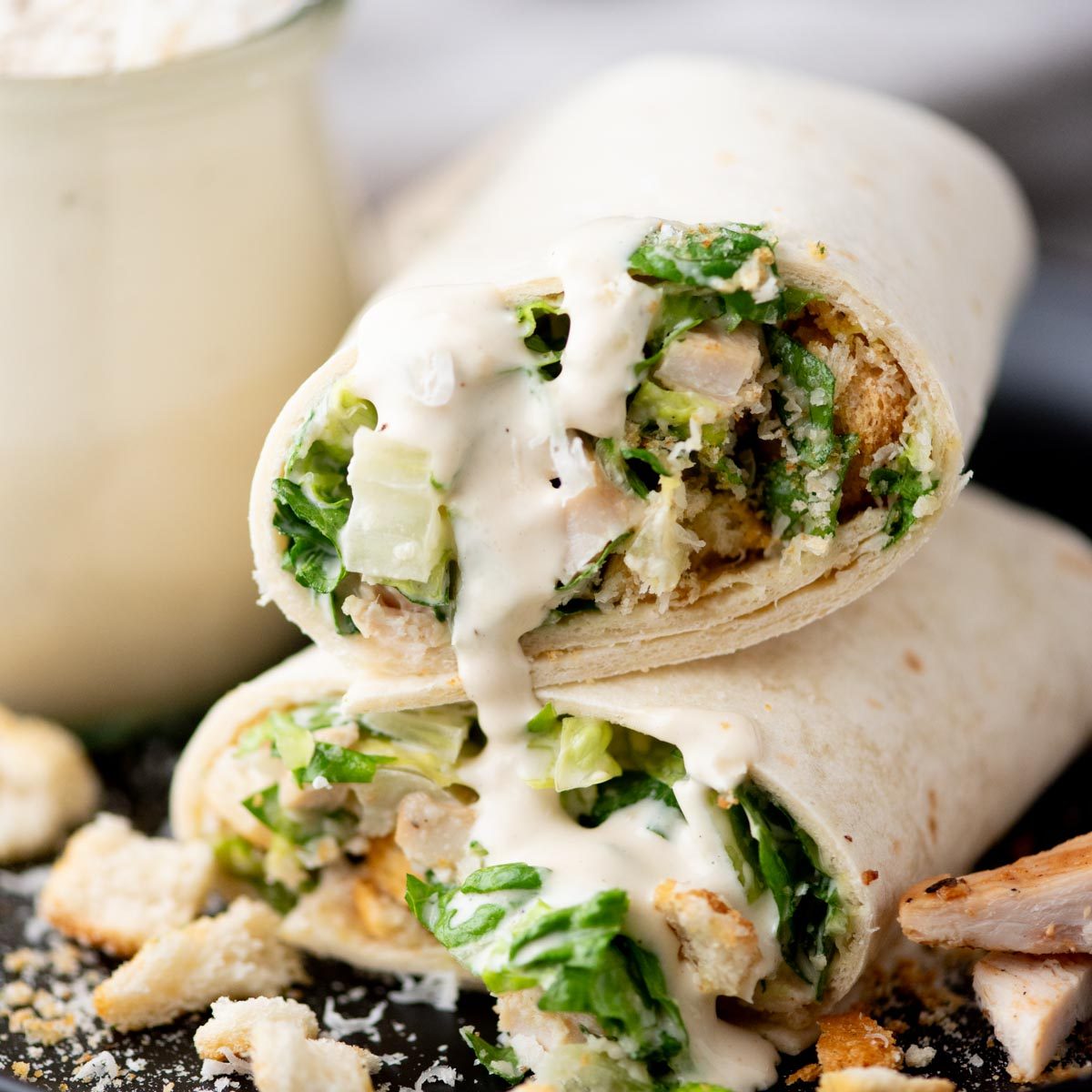 Home-style Chicken Caesar Salad Wrap