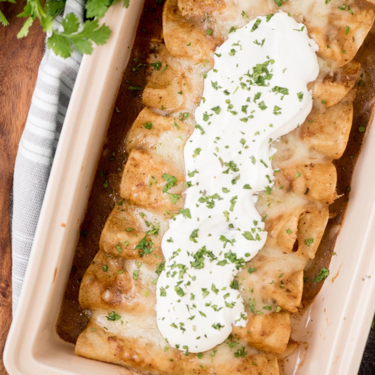 From-scratch Red Chicken Enchiladas