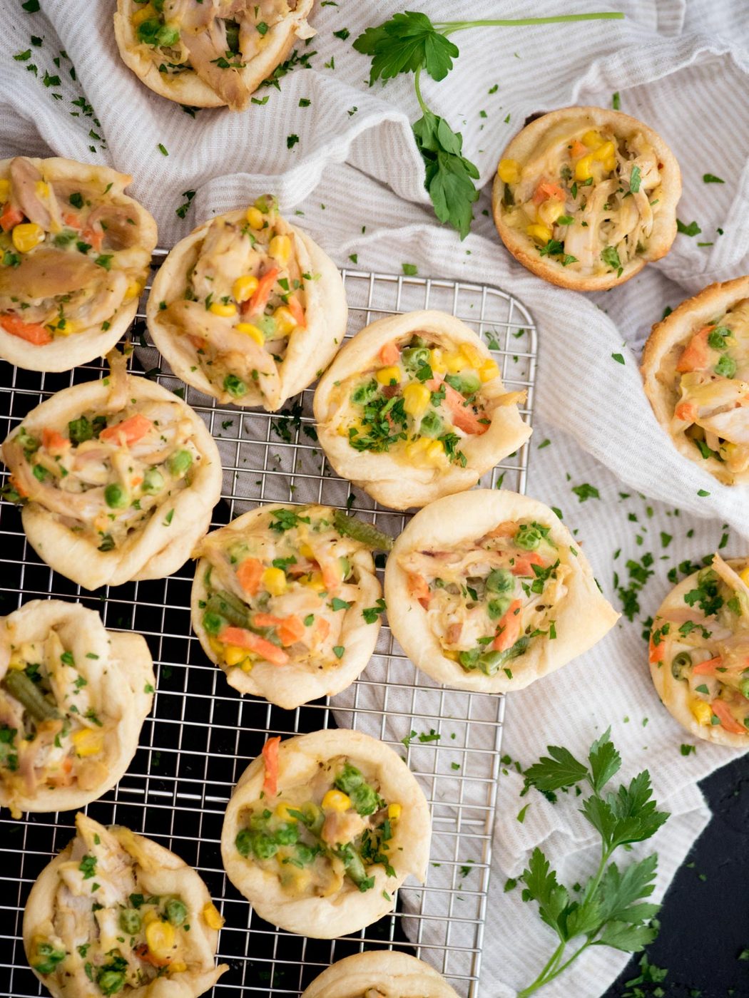 chicken pot pie bites