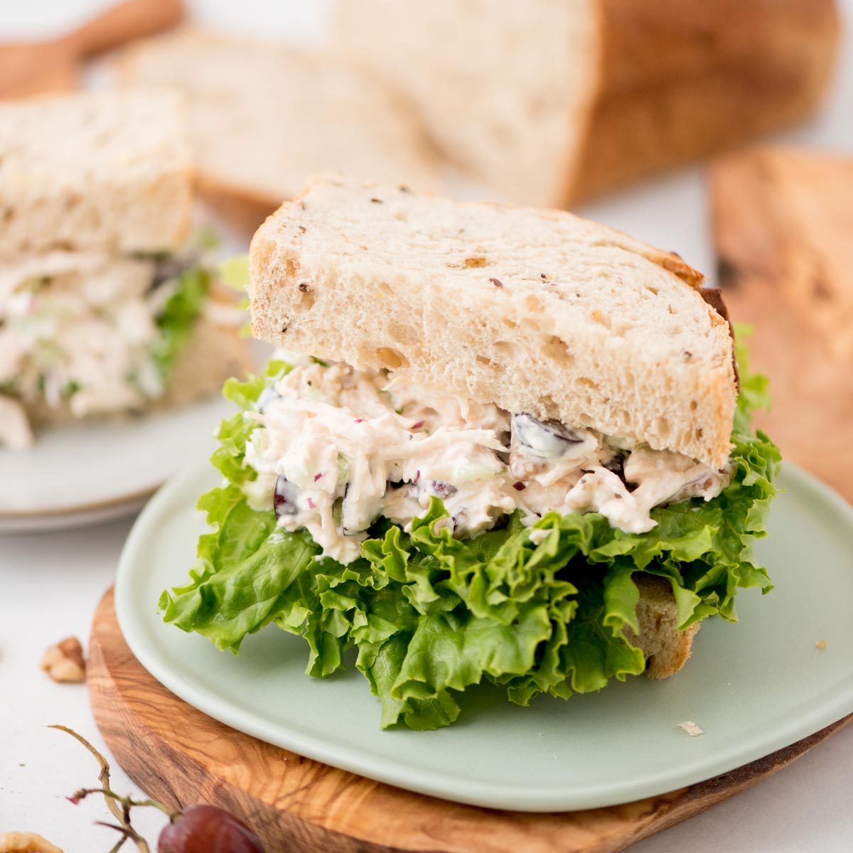 From-scratch Chicken Salad and Grapes