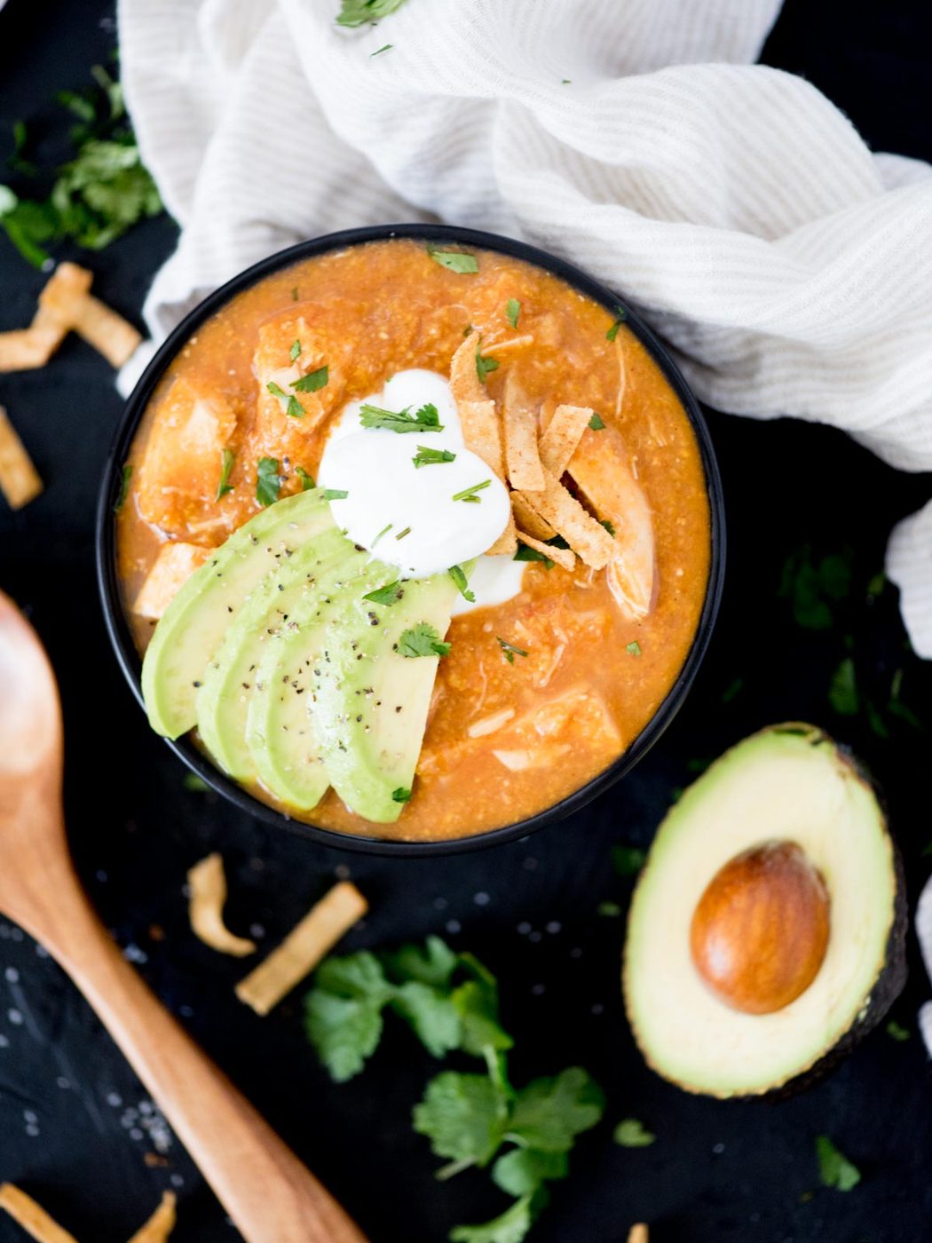 straightforward chicken tortilla soup