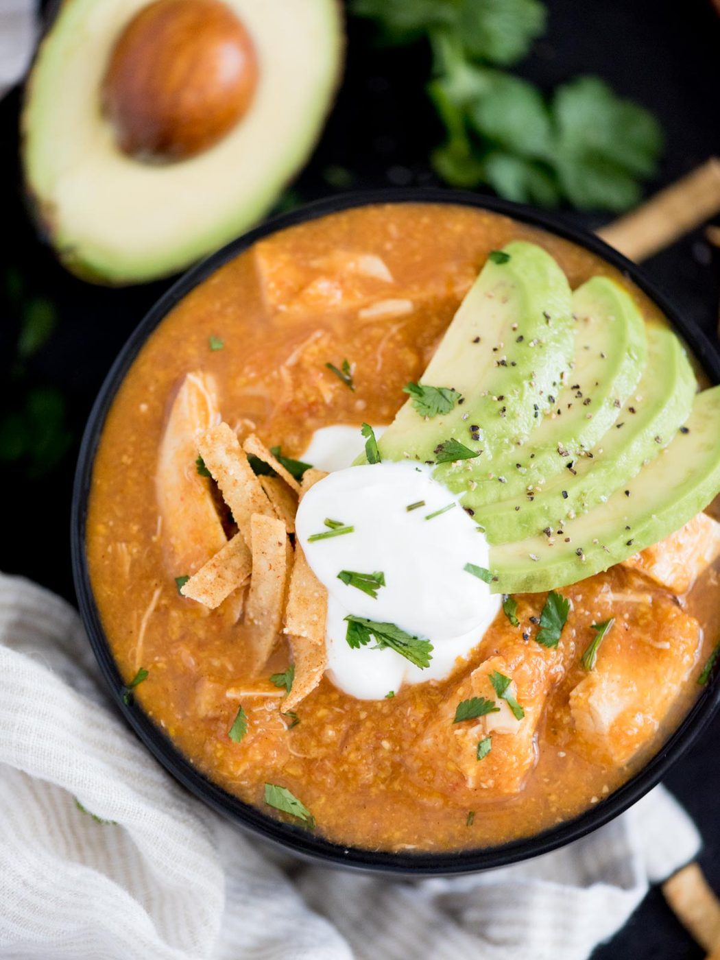 straightforward chicken tortilla soup