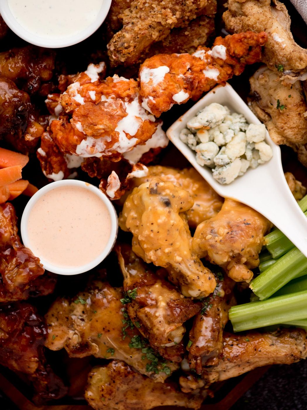 chicken wing charcuterie board