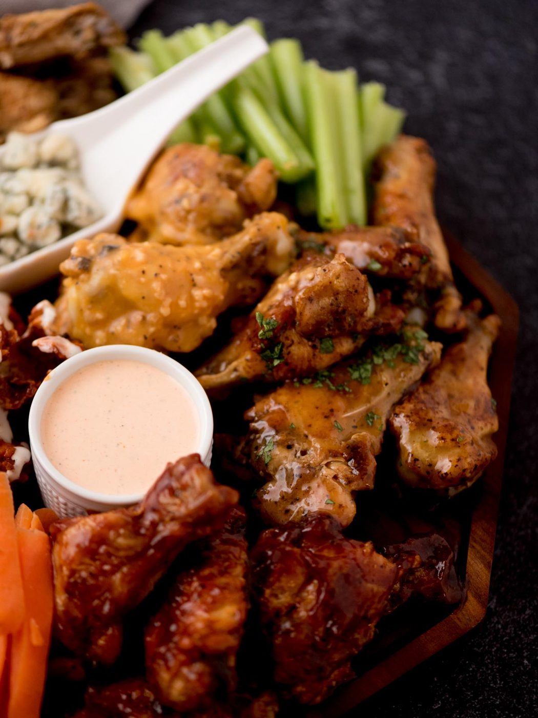 chicken wing charcuterie board