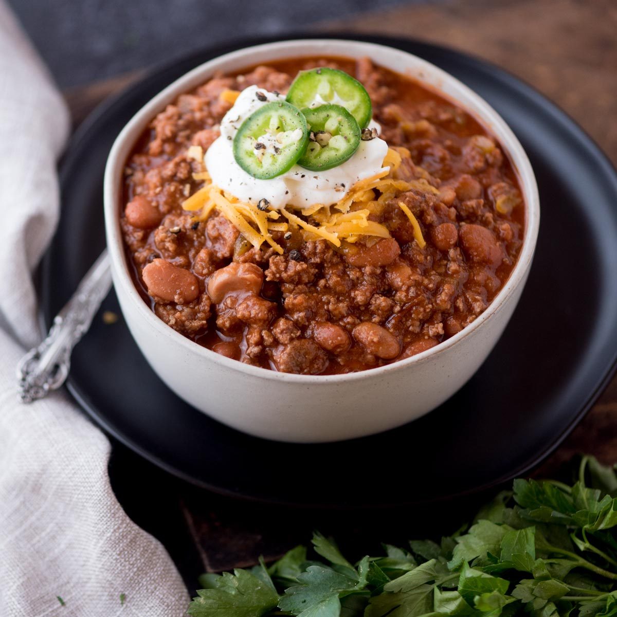 Ground Beef Chili and Beans