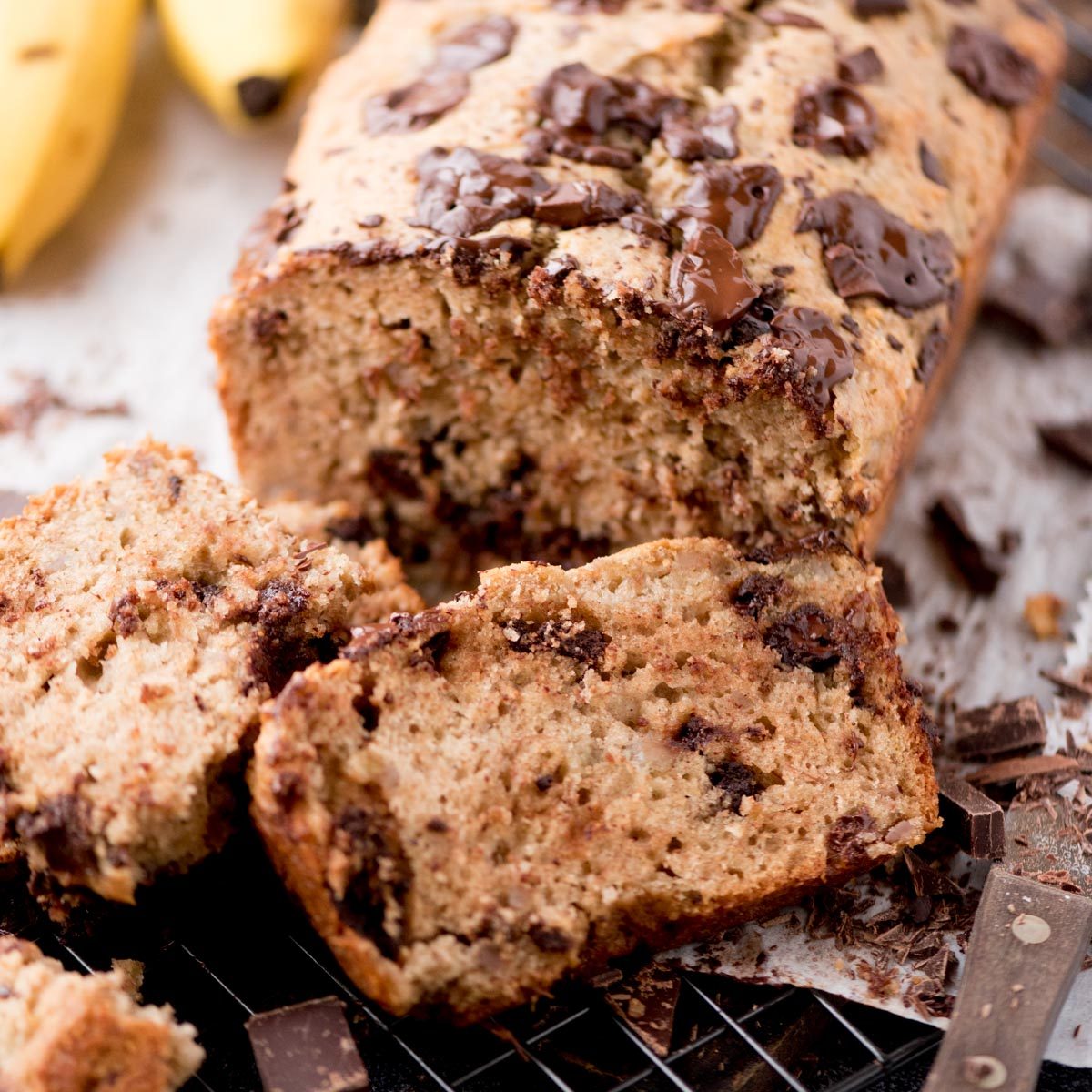 From-scratch Chocolate Chunk Banana Bread