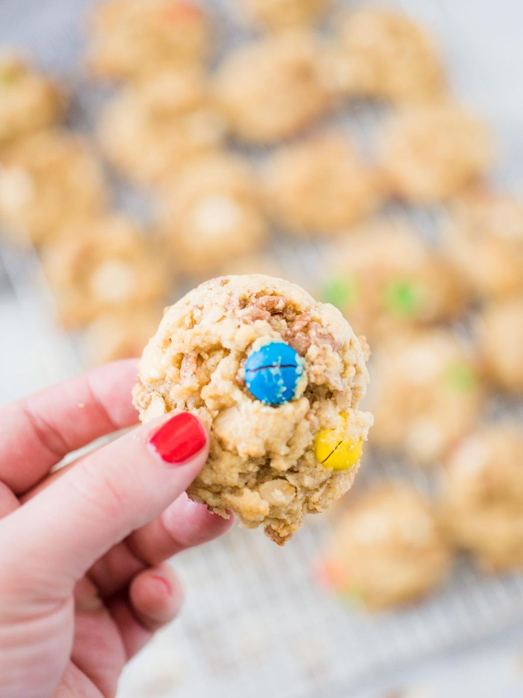 Chocolate Rice Krispies Cookies cookie in hand