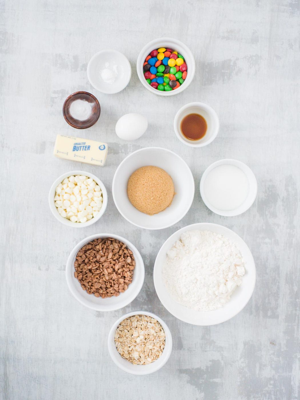 ingredients for Chocolate Rice Krispies Cookies