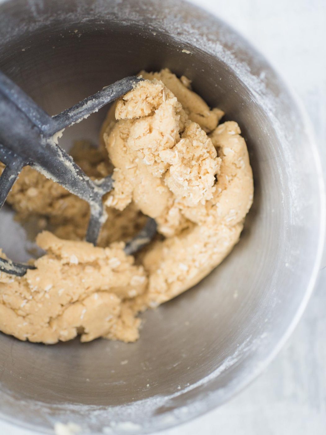 mixed ingredients for cookies