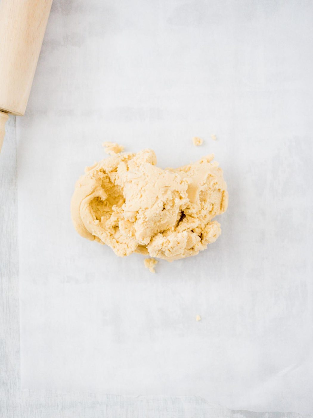 sugar cookie dough on wax paper