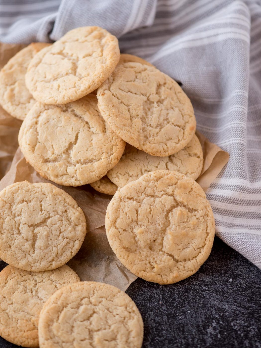 stack of condensed milk cookies