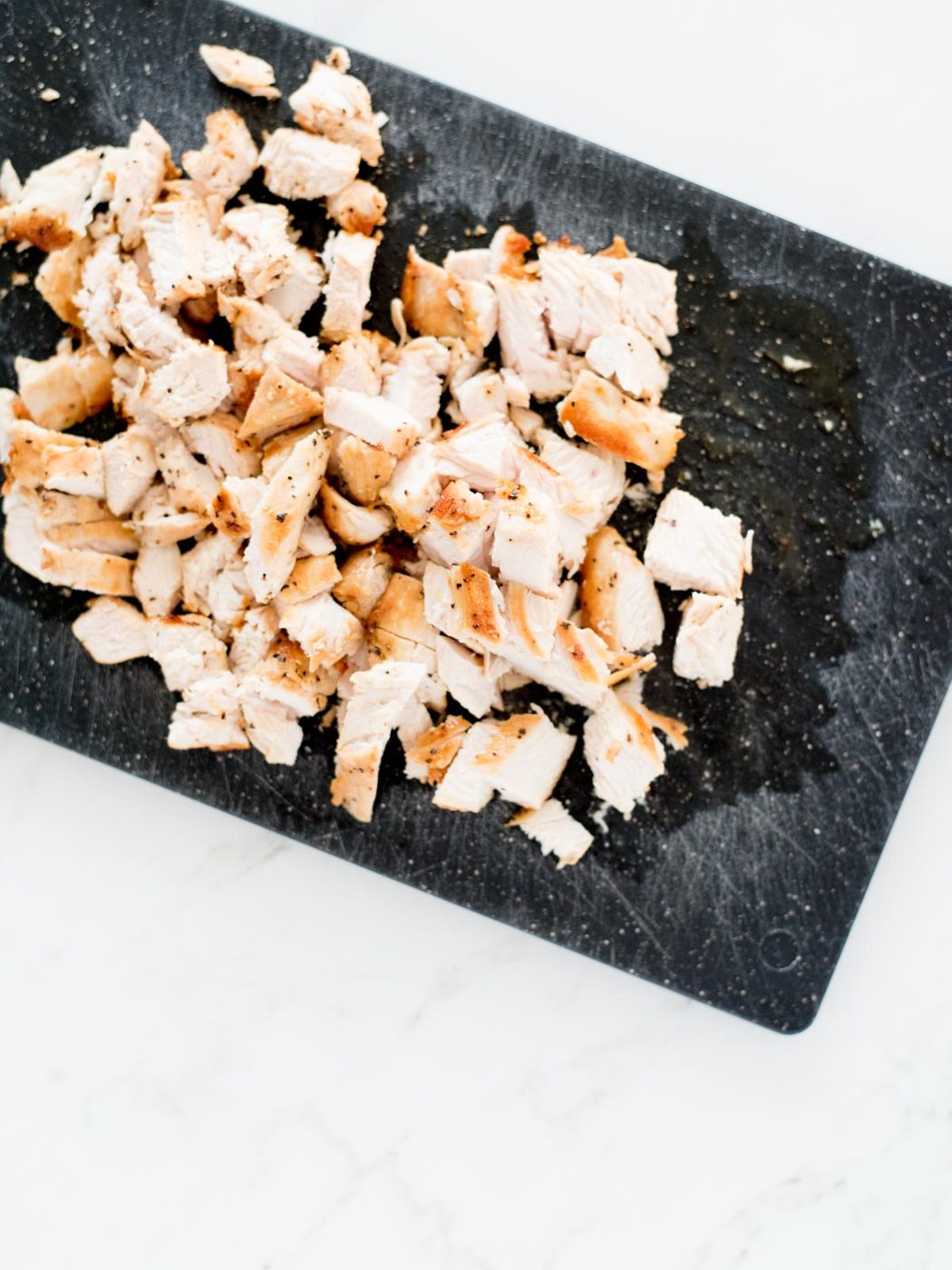 diced up chicken