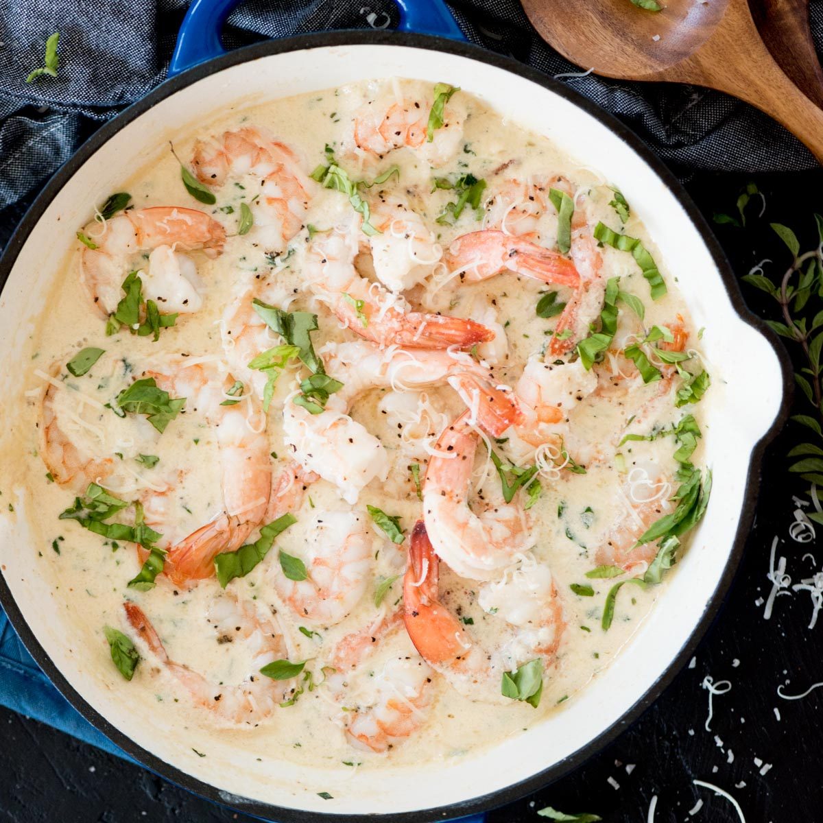 Creamy Garlic Shrimp and White Sauce