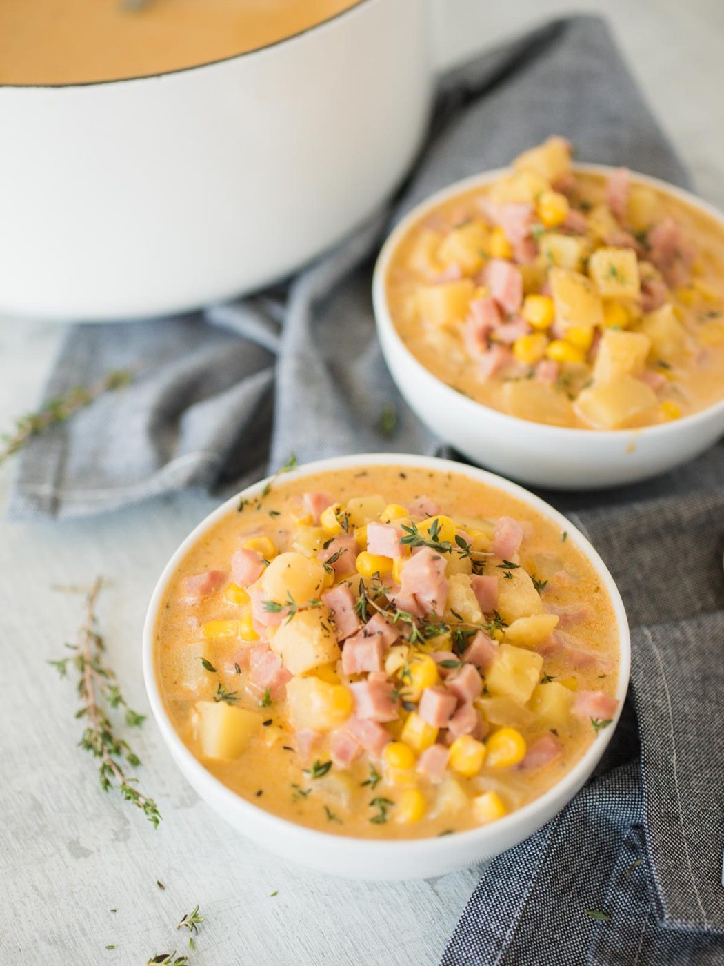 two bowls of chowder