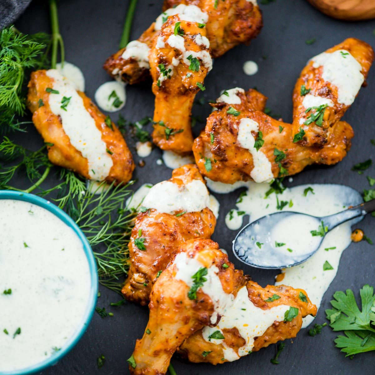 From-scratch Dry Rub Air Fryer Chicken Wings