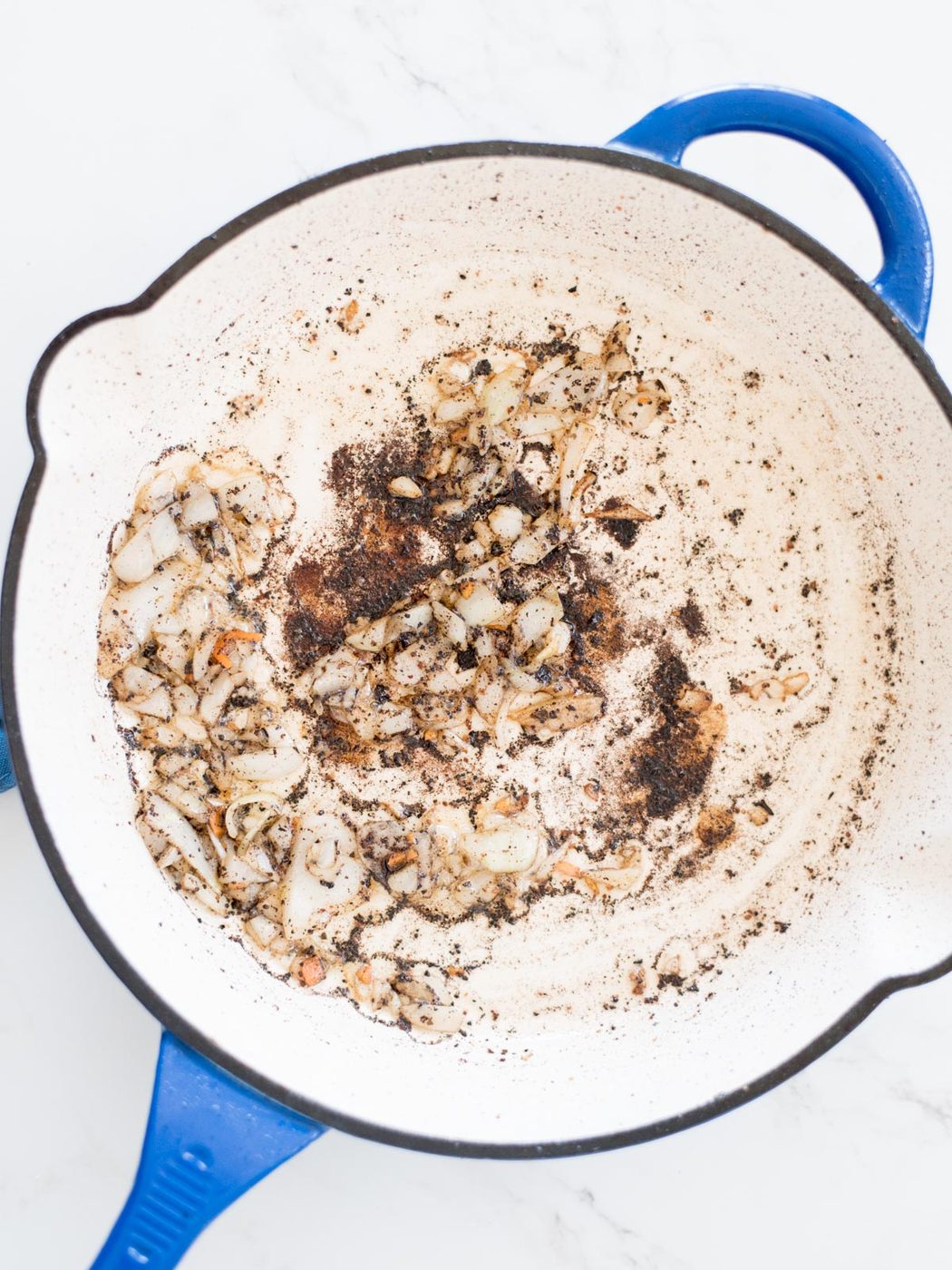 sauteed onions in a skillet