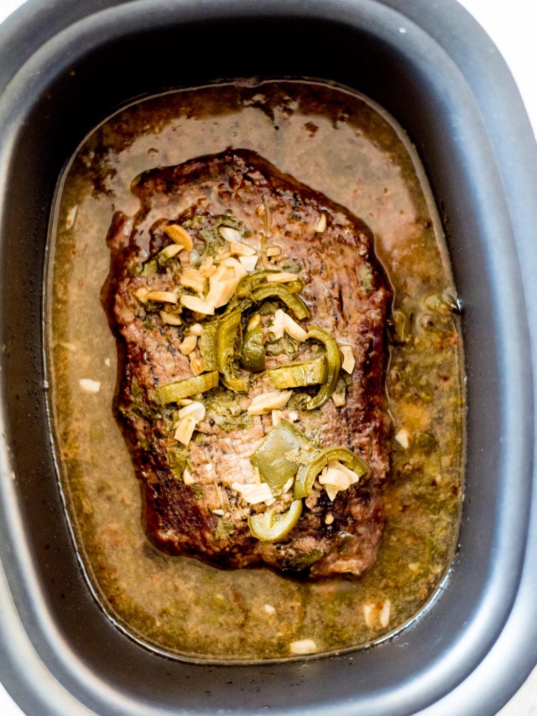 slow cooker carne asada in crockpot