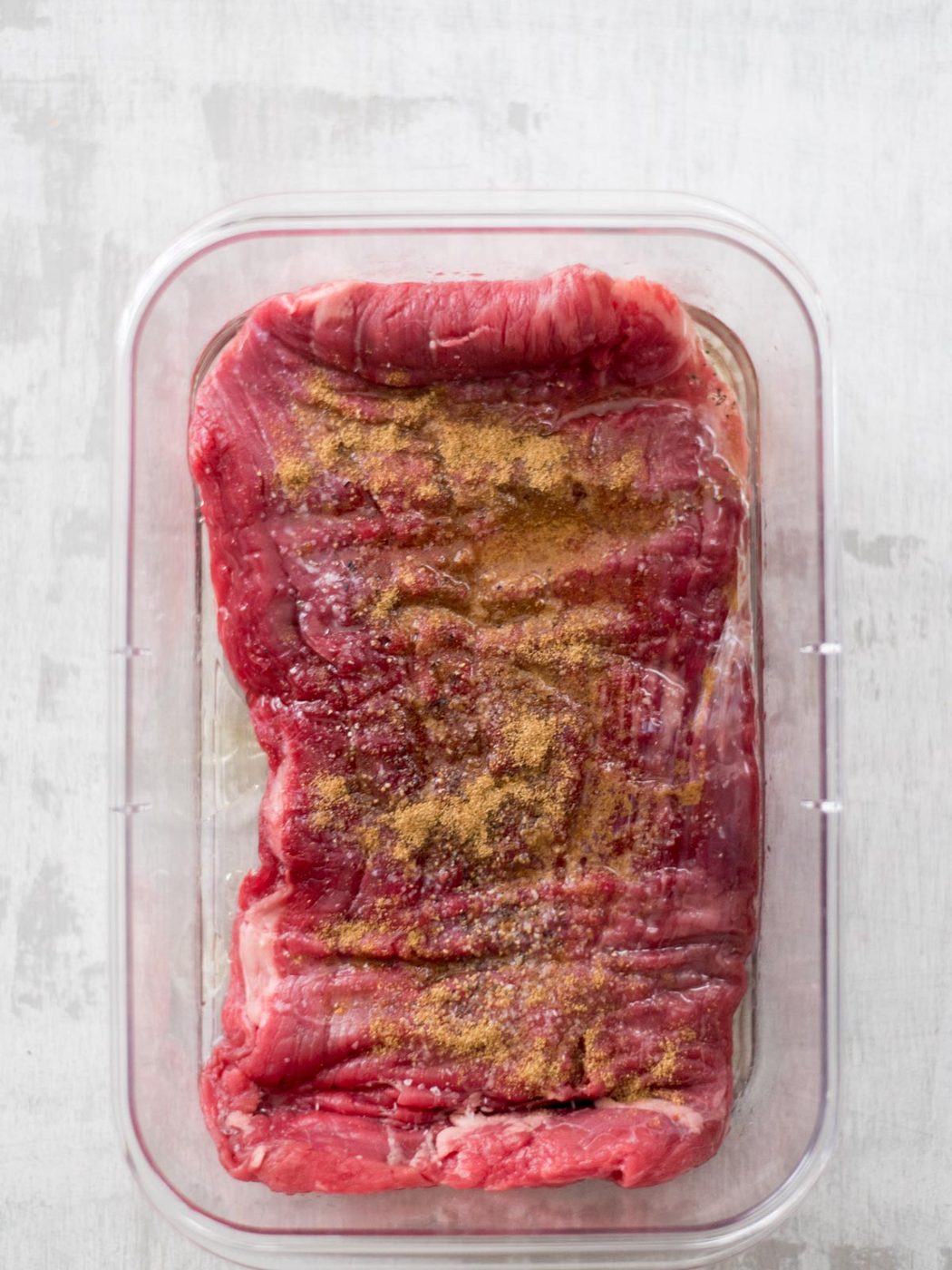 additional seasonings added to flank steak