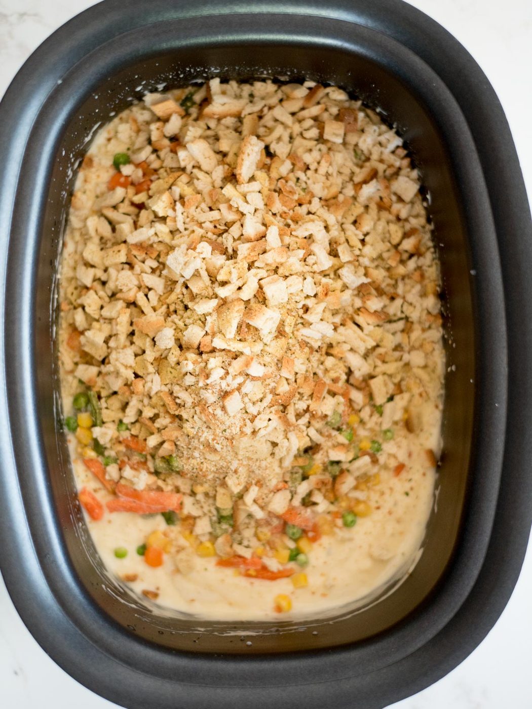 stuffing mix added to the crockpot