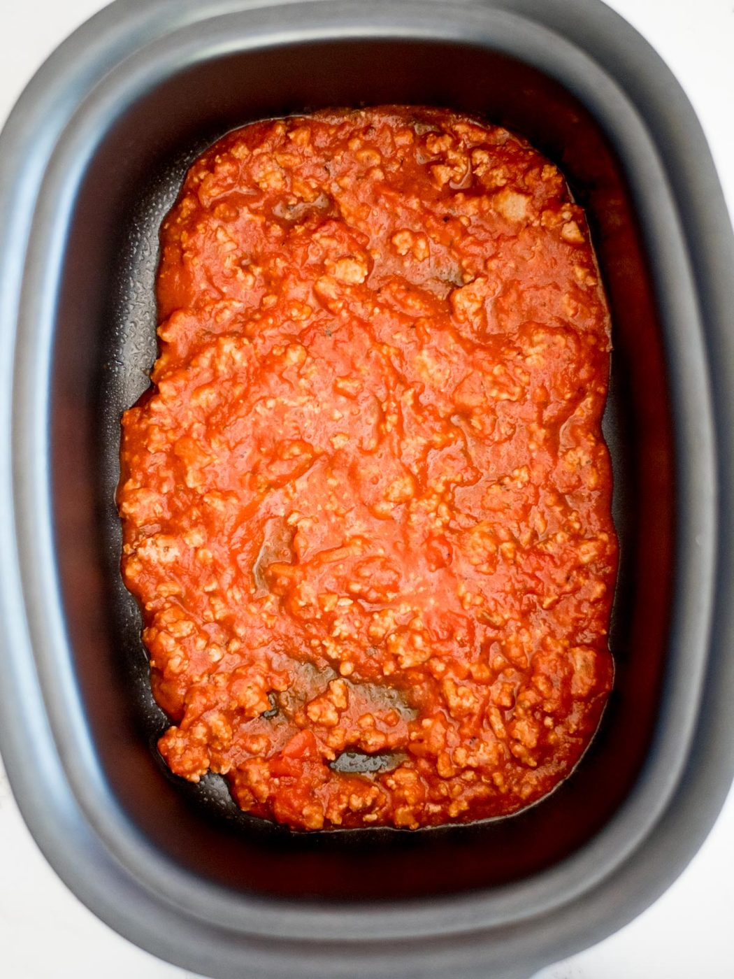 sauce on bottom of crockpot