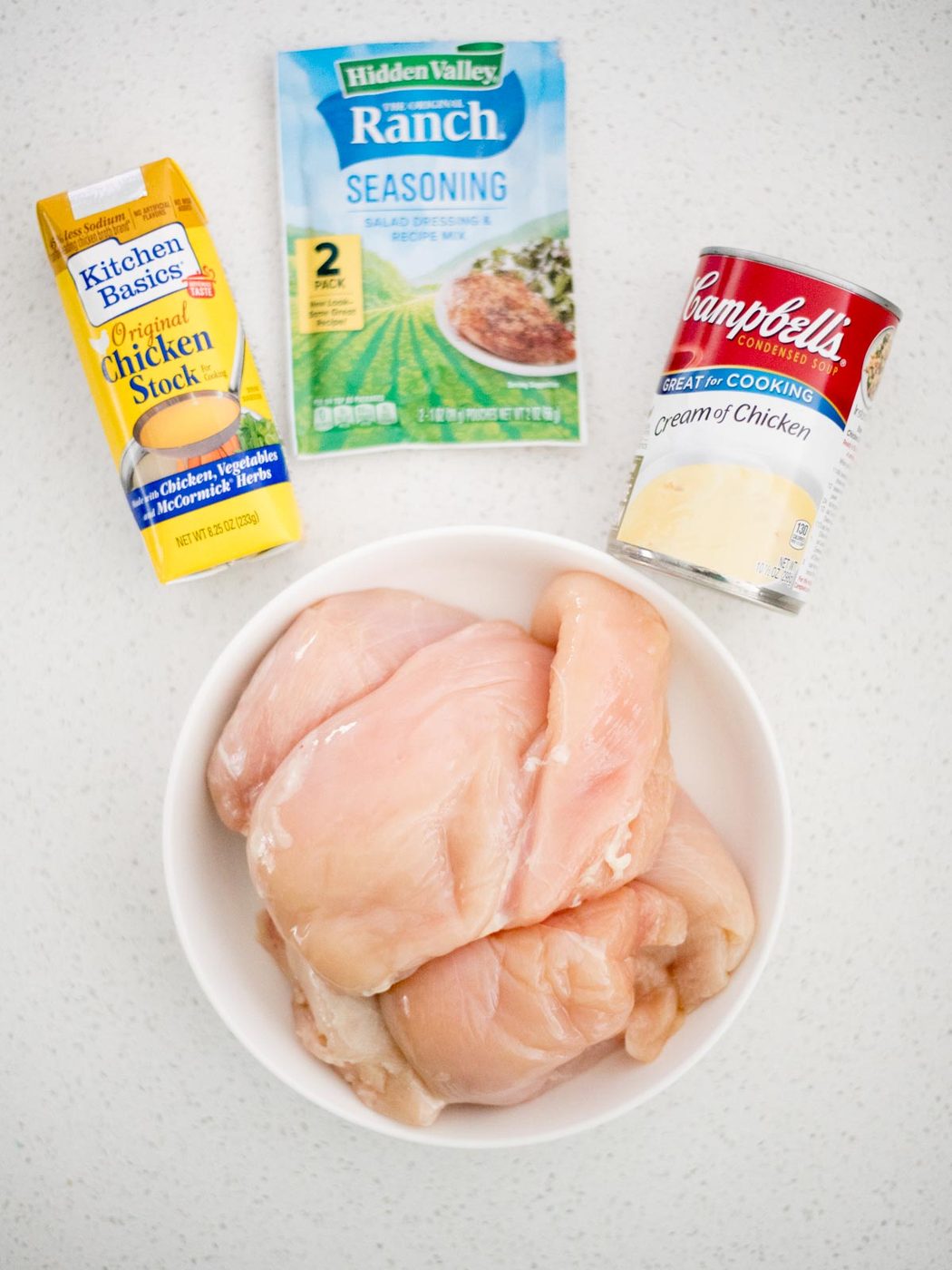 ingredients for crockpot ranch chicken