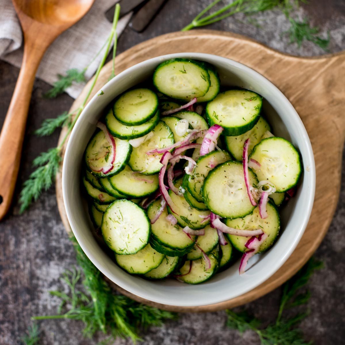 From-scratch Cucumbers and Onions in Vinegar